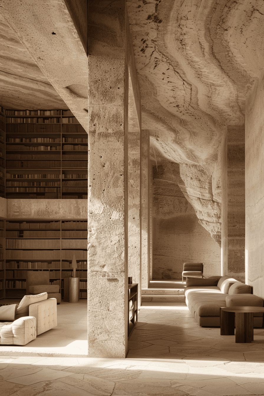 Underground Library Hall Ai